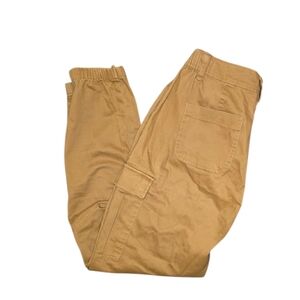 AERO High Rise Cargo Joggers Tan — Minimal Normcore Utility Size M Neutral